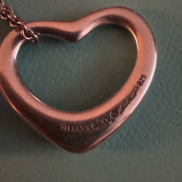 Tiffany and Co. Elsa Peretti Open Heart Pendant Sterling Silver with Chain EUC - Picture 7 of 7
